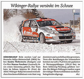 Wikinger-Rallye versinkt im Schnee