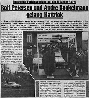 Rolf Petersen und André Bockelmann gelang Hattrick