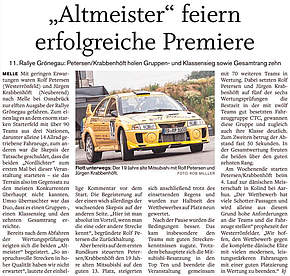 "Altmeister" feiern erfolgreiche Premiere