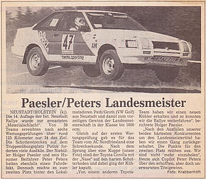 Paesler/Peters Landesmeister